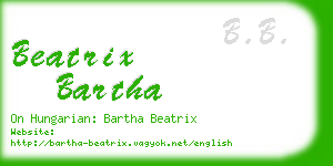 beatrix bartha business card